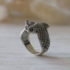 Celtic Tattoos Women, Owl Rings, Sacred Knowledge, Wings Ring, Wing Ring, Bird Ring, Owl Ring, Bird Rings, Jewelry Artist