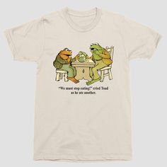 Men's Frog and Toad Short Sleeve Graphic T-Shirt - Tan S Frog And Toad, Shirt Quilt, Fabric Tape, Toad, Zipper Hoodie, Everyday Wardrobe, Fleece Fabric, Tshirt Colors, Men Short Sleeve