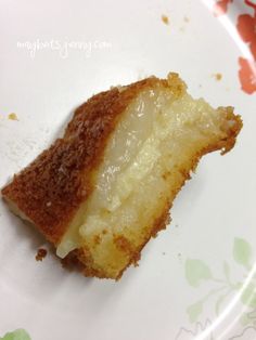 a piece of cake sitting on top of a white plate