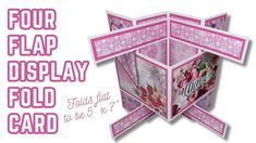 the four flap display fold card is pink