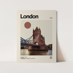 an image of a magazine cover with the tower bridge in london on it's cover