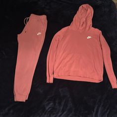 Only Wore Once So In Brand New Condition The Sweatpants Are Joggers And They Do Have Pockets As Well As The Jacket . Nike Long Sleeve Tracksuit For Loungewear, Nike Pink Pants For Loungewear, Nike Pink Lounge Pants, Nike Pink Loungewear Pants, Nike Long Sleeve Loungewear Sets, Nike Casual Loungewear Sets, Nike Loungewear Sets, Nike Casual Long Sleeve Sets, Casual Nike Long Sleeve Sets