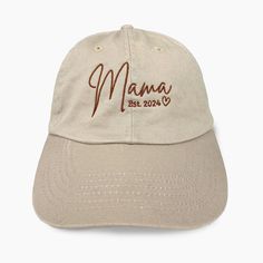 How To Order? Please, Check and Review All Hat Photos. Choose your Hat Color Please fill out the personalization section. 1) Enter Your Text: Mama, Gigi, Mother, Nanny, Grandma  2) Year (optional) Example: A) Mama B) 2024 Note: If you don't enter the year, we will enter current year Click Add To Cart, to buy more hats, Please Repeat the same steps. And, you can go back to add other variations of the hat or you can complete the checkout process. Note: Please make sure all your order steps are cor Nanny, Trucker Cap, Trucker Hat, Caps Hats, Accessories Hats, Take That, Hats