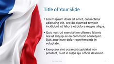 the flag of france is waving in the wind powerpoint presentation templates and diagrams