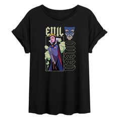 She will love showing off her style with this Disney's Snow White and the Seven Dwarfs Evil Queen Juniors' Oversized Tee. © Disney FEATURES Scoopneck Short SleevesFIT & SIZING Oversized FitFABRIC & CARE Cotton/Polyester Machine wash Imported Size: Large. Color: Black. Gender: female. Age Group: kids. Pattern: Graphic. Disney Evil Queen, Snow White And The Seven Dwarfs, The Seven Dwarfs, Seven Dwarfs, Kids Pattern, Evil Queen, Raglan Tee, Boyfriend Tee, How To Show Love