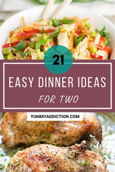 Dinner Ideas Meals For Husband, Couples Dinner Recipes, Simple Dinners For Two, Dinner Ideas To Impress, Easy Dinner Recipe Ideas, Dinner Receipts, Easy Dinner Ideas For Two, Easy Dinner Recipes For Two