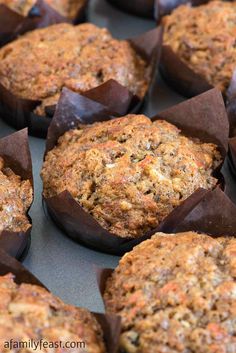 muffins with text that reads morning glory muffins