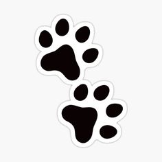 an animal paw sticker on a white background