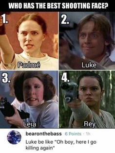 the faces of star wars characters