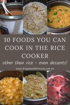 the top ten foods you can cook in the rice cooker and other than rice - even desserts