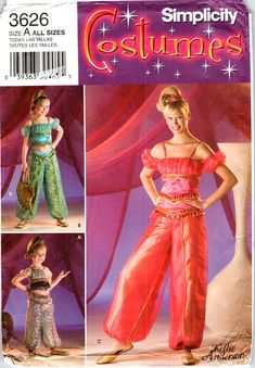 an image of a woman in costume on the cover of a sewing pattern for misses