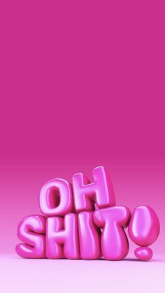 the word oh shito spelled out in pink