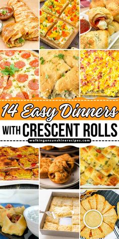 Tired of the same old dinner routine? Look no further than this collection of 12 Easy Dinners with Crescent Rolls for something easy, delicious and a little bit unexpected! Recipes With Croissants Dough, Lunch Meat Crescent Rolls, Meal Ideas With Crescent Rolls, Stuffed Crossiant Recipes Dinners, Pillsbury Crescent Roll Dinner Recipes, Foods To Make With Crescent Rolls, Pillsbury Crescent Recipe, Quick And Easy Pillsbury Dinner Recipes, Easy Dinners With Crescent Rolls