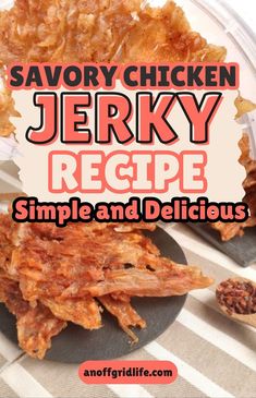 Easy Homemade Chicken Jerky - Savory and Nutritious. Chicken Jerky Recipes Air Fryer, Chicken Jerky Recipes Dehydrator, Trail Meals, Light Dinners, Jerky Recipe