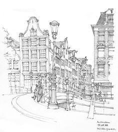 this is a drawing of a city street