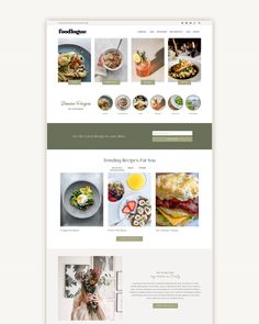 the food website is clean and ready to use