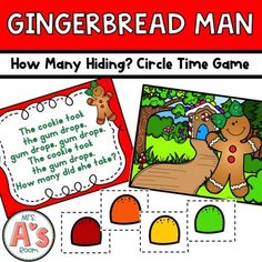 a gingerbread man activity for kids to learn how many things are in the game