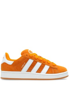 These low-top sneakers from Adidas feature lace-up closure and a flat sole. The Campus 00 style number is ID1436. Orange Campus 00s, Adidas Campus 00, Tlc Outfits, Campus 00, Orange Sneakers, Orange Shoes, Balenciaga Track, Cute Sneakers, Adidas Campus