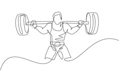 a man lifting a barbell over his head