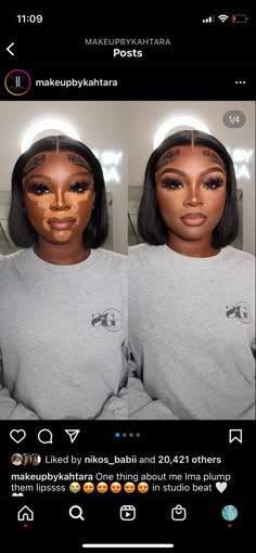 Glam Looks Make Up Black Women, Neutral Glam Makeup Black Women, Makeup Black Woman, Contour Makeup Black Women, Natural Makeup Look Black Women, Dinner Makeup Night Black Women, Black Women Natural Makeup, Prom Makeup Looks Black Women, Contour Makeup For Beginners Black Women