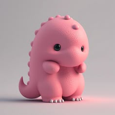 a pink toy sitting on top of a white table next to a gray wall and floor