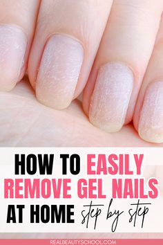 naturals nails without gel polish Remove Gel Nails At Home, Take Off Gel Nails, Remove Gel Nails, Christmas Spread, Gel Nail Polish Remover, Emerald Nails, Remove Gel Polish, Opal Nails