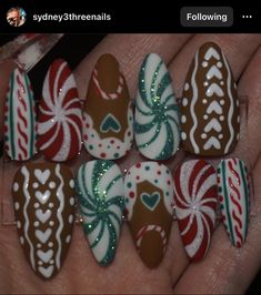 Nail Art Noel, Cute Christmas Nails, Really Cute Nails, Nails 2021, Winter Nail Art, Nails Fall, Cute Nail Art, Christmas Nail Designs