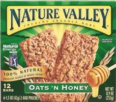 nature valley oats'n honey granola bars