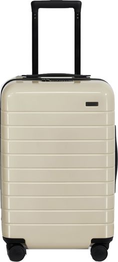 SPECS: Exterior measurements: 21.7" x 14.4" x 9" Interior measurements: 20.1" x 13.9" x 7.5"li> Weight: 7.5 lbs. Capacity: 39.8 L STORAGE: Three mesh pockets are situated inside of the suitcase One hanging pocket for additional storage Water-resistant, polyester laundry bag with drawstring closure included DESIGN & DETAILS: Award-winning suitcase designed for travelers who are always on the go Smaller-sized suitcase capable of fitting in all overhead bins Constructed with a lightweight, durable, Classic Rectangular Travel Accessories For Business Trips, Cute Suitcase, Modern Rectangular Luggage For Formal Occasions, Elegant White Luggage For Travel, Elegant White Travel Luggage, Suitcase White, Luxury White Rectangular Luggage, Elegant White Rectangular Luggage, Classic Beige Rectangular Luggage