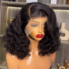 Luxury Bouncy Wavy Wig Maryln B Frontal Wig Human Hair Wig . . Wig Cap With Strap And Combs Hold It Firm To The Head For Better Fitting . Brush / Comb Friendly Available Exactly As Seen Pin Up Frontal Wig, Sprinkle Makeup, Hollywood Curls Wig, Curled Black Wig, Cool Wigs, Voluminous Wig Black Women, Glueless Wigs Black Women, Black Wig Hairstyles, Real Hair Wigs For Women