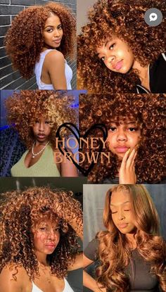 Dyed Brown 4c Hair, Hair Color For Afro Hair, Hair Color Ideas For Afro Hair, Black Curly Dyed Hair, Honey Blonde Tips On Natural Hair, Honey Brown Hair Curly Natural, Color Dye Hair Ideas, Honey Brown Afro Hair, Highlights Honey Brown Hair