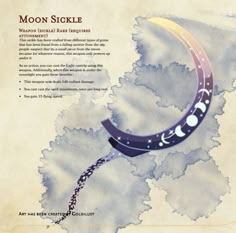 an advertisement for the moon sickle