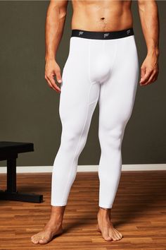 The Baselayer Full-Length Tight FL2 white male Activewear >> Mens >> Bottom >> Tights >> Full Length Tights regular Running 4-Way Stretch/Anti-Chafe/Anti-Stink/Hidden Pockets/Lightweight Feel/Sweat Wicking Anti Chafing, Eco Fashion, Mens Activewear, Base Layer, Classic White, Mens Bottom, Fashion Ideas, Make It, Full Length