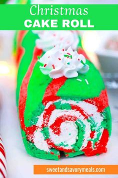 a christmas cake roll