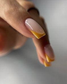 Fall Eye Makeup, Multicolored Nails, Nail Tip Designs, Makeup Wallpapers, Milky Nails, Yellow Nails, Nail Manicure, Trendy Nails