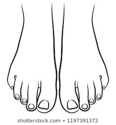 the feet and toes of a woman with long nails