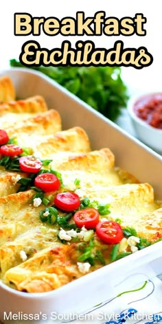 a casserole dish with tomatoes and cheese