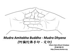 two hands holding each other with the words muda anittha buddha - muda dh