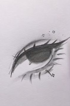 a pencil drawing of an eye