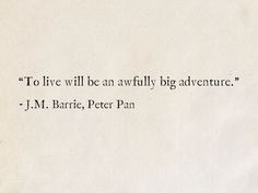 a piece of paper with an image of a man on it and the words to live will be an awfully big adventure