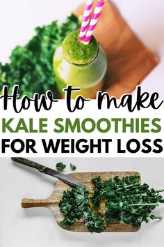 Kale Drink Recipes, Kale Recipes Healthy, Kale Smoothies, Smoothie Recipes With Yogurt, Healthy Smoothie Recipes, Protein Smoothie Recipes, Kale Recipes