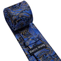 Brand: Barry Wang Material: 100% Silk What You Get: Same design Tie, Pocket Square & Cufflinks? Size: Necktie in 59" Length & 3.35" width at the tip, pocket square in 9"x 9"size Quality: Barry Wang Focus on Ties for Many Years, Good Quality Interlining Makes Our Ties Weighted and Elastic, Which are Easily Designed for A Perfect Knot.For More Quality Stylish Ties with Unbeatable Price, Please Click Our shop to Check More.With So Much Choice and Impeccable Quality, There's No Excuse Not to Have A Luxury Designer Ties, Luxury Patterned Ties, Luxury Elegant Blue Ties, Luxury Multicolor Ties For Men, Cufflink Set, Men's Tie, Neck Ties, Mens Neck Ties, Blue Tie