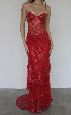 Sexy Red Lace Mermaid Long Prom Dress with Appliques Red Prom Dress With Spaghetti Straps, Glamorous Red Evening Dress With Spaghetti Straps, Red Spaghetti Strap Evening Dress For Prom, Red Lace Sleeveless Evening Dress, Red Sleeveless Lace Evening Dress, Red Spaghetti Strap Dress For Prom Season, Red Spaghetti Strap Dress For Prom, Fitted Spaghetti Strap Dress For Red Carpet, Red Spaghetti Strap Dress For Gala