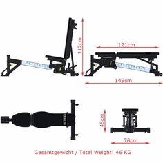 an image of the height of a bench with measurements for each seat and how to use it