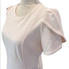 Calvin Klein Puff Sleeves Midi Dress Layered Short, Light Pink Color, Calvin Klein Dresses, Office Work, Formal Occasion, Puff Sleeves, Wedding Guest, Pink Color, Puff Sleeve