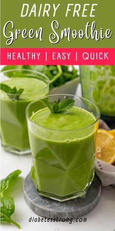 It takes no time to whip up this dairy free green smoothie. It is loaded with spinach leaves, mint, avocado, lime juice and more. Healthy, nutrient rich, and great to serve for breakfast, brunch, lunch or even a mid-day snack. Breakfast Shakes Protein, Spinach Smoothie Recipes, Easy Low Carb Snacks, Protein Shake Smoothie, Creamy Smoothies, Healthy Green Smoothies