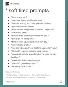 an image of someone's text message on their cell phone that says, soft tired proms