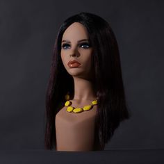 This Shoulder Mannequin Head is versatile in Hair Salons to showcase wigs, hats, sunglasses, jewelry, and scarves.All accessories are not included. Only Mannequin is included. Model Display, Female Mannequin, Head Model, Mannequin Head, Hair Salons, Hair System, Mannequin Heads, Necklace Display, Lace Hair