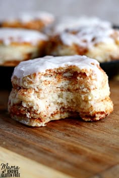 cinnamon biscuits are stacked on top of each other