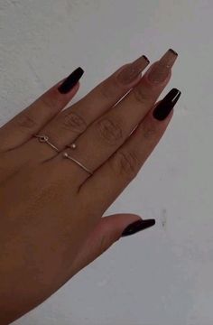 Black Acrylic Nails, Feel More Confident, Grunge Nails, Casual Nails, Classy Acrylic Nails, Acrylic Nails Coffin Short, Acrylic Nails Coffin, But Why, Classy Nails